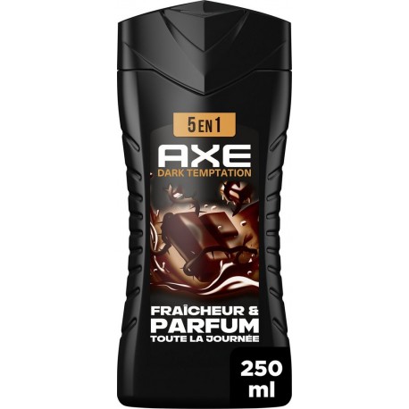 AXE Gel douche Homme Corps Cheveux Fraîcheur Parfum Chocolat Tonka Dark Temptation 250ml