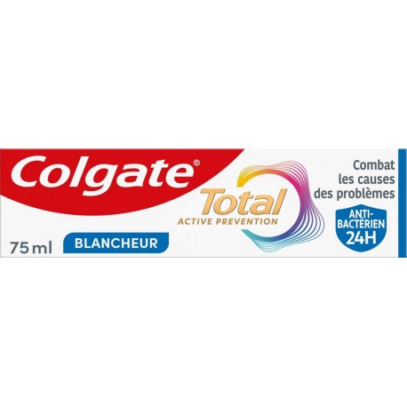COLGATE Dentifrice Total Active Prévention Blancheur le tube de 75ml