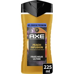 AXE Gel douche Homme Parfum Pêche Patchouli Ambre 12h Frais Premium Peach Infusion 225ml