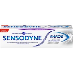 SENSODYNE Dentifrice Rapide Action dès le 1er Brossage Blancheur le tube de 75ml