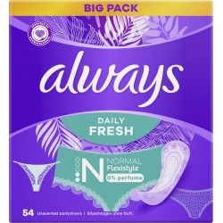 ALWAYS Protège-Slip Daily Fresh Normal Flexible 0% parfum 54 protège-slip