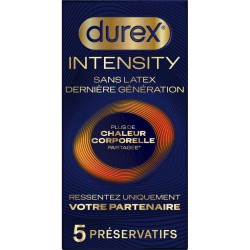 DUREX Préservatif Intensity Chaleur Corporelle Partagée 5 préservatif
