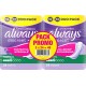 ALWAYS Serviettes hygiéniques fuites urinaires Normal Protection Intégrale lot de 2 packs de 24 serviettes