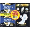 ALWAYS Serviettes Hygiéniques avec Ailettes Ultra Secure Night Taille 4 lot de 2 paquets de 18 serviettes