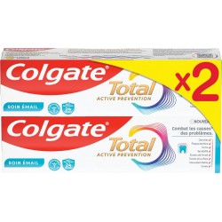 COLGATE Dentifrice Active Prévention Soin Email lot de 2 tubes de 75ml