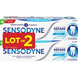 SENSODYNE Dentifrice Réparation et Protection Menthe lot de 2 tubes de 75ml
