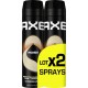 AXE Déodorant spray Homme Anti-transpirant Musk 48h lot de 2 sprays