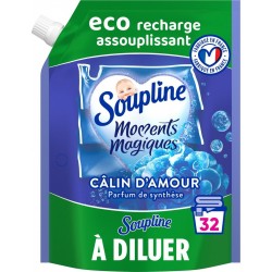 SOUPLINE Adoucissant Moment Magique Calin D'amour l' éco-recharge de 600ml