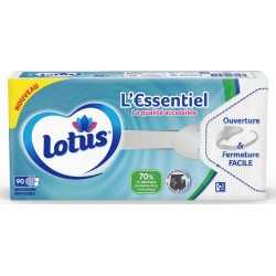 LOTUS Mouchoir Blanc L'essentiel la paquet de 90 mouchoirs blanc