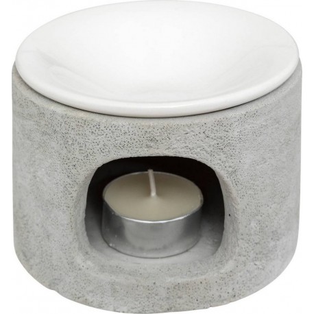 Atmosphera Brûle-parfum Olioa Ciment 11x7cm