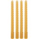 Atmosphera 4 Bougie-bâtons Twist Many Jaune 180g