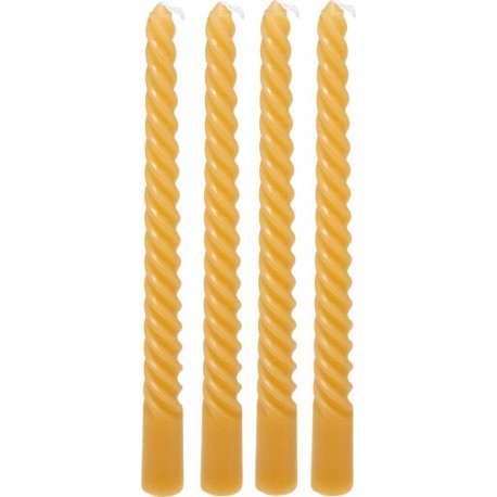 Atmosphera 4 Bougie-bâtons Twist Many Jaune 180g