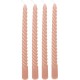 Atmosphera 4 Bougie-bâtons Twist Many Rose 180g