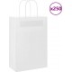 Vidaxl Sacs En Papier 250 Pcs Avec Poignées Blanc 21x11x31 Cm