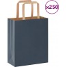 Vidaxl Sacs En Papier 250 Pcs Avec Poignées Bleu 18x8x22 Cm