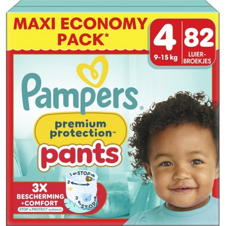 PAMPERS Couches Culottes Bébés Prenium Protection Pants 9-15Kg Taille 5 82 couches culottes