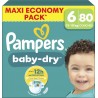 PAMPERS Couches Bébés Baby-Dry 13-18Kg Taille 6 80 couches