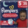 PAMPERS Couches Culottes Bébés Night Pants T5 11-17Kg 35 couches culottes