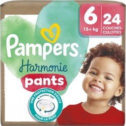 PAMPERS Couches Culottes Bébés Harmonie Pants 9-15Kg Taille 4 24 couches culottes