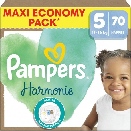PAMPERS Couches Bébés Harmonie 11-16Kg Taille 5 x70