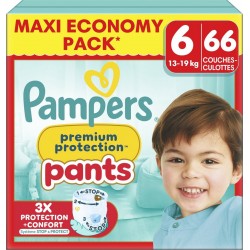 PAMPERS Couches Culottes Bébés Protection Pants 13-19Kg Taille 6 66 couches culottes