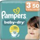 PAMPERS Couches Bébés Baby-Dry 6-10Kg Taille 3 x50 couches