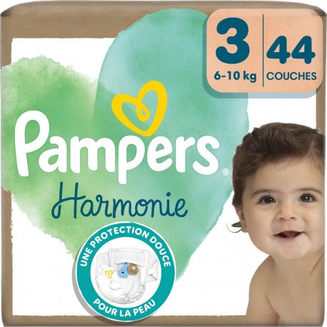 PAMPERS Couches Bébés Harmonie New Baby T3 6-10Kg 44 couches