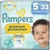 PAMPERS Couches Bébés Premium Protection 11-16Kg Taille 5 x33 couches