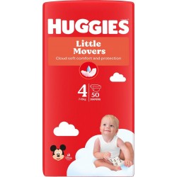 HUGGIES Couches Bébé Taille 4 7-18Kg Mickey Disney Little Movers pack de 50 couches