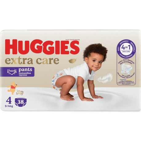HUGGIES Couches-Culottes Taille 4 9-14Kg Extra Care Pants pack de 38 couches culottes