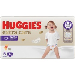 HUGGIES Couches-Culottes Taille 5 12-17Kg Extra Care Pants pack de 34 couches culottes