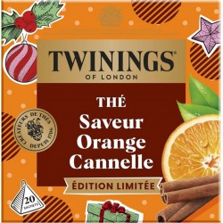 TWININGS Thé Noir Saveur Orange Cannelle