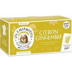 LES 2 MARMOTTES THE GINGEMBRE CITRON 50g