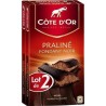 Côte d’Or Tablette de Chocolat Noir Praliné 2x200g 400g