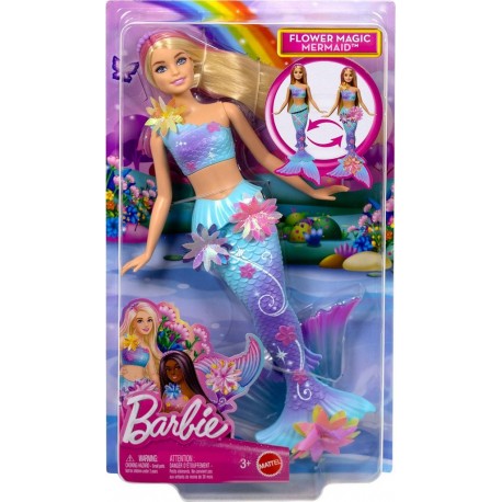 BARBIE Sirène Fleurs magiques blonde