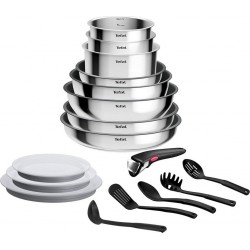 TEFAL Batterie de cuisine Cook Eat 17pcs Ingenio Inox