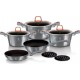 BERLINGER HAUS Batterie de cuisine Moonlight Induction 10 Pièces Aluminium