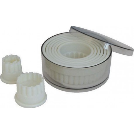 DE BUYER Emporte pièces Boite de 9 découpoirs ronds cannelés