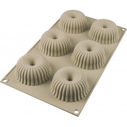 SILIKOMART Moule à gâteau fantaisie silicone 3D 6 mini-raggio Siliko