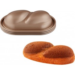 TEFAL Moule à briochette Creabake 3 moules à petite torsade