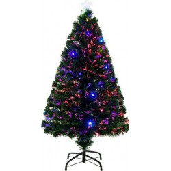Homcom Sapin de Noël artificiel lumineux LED multicolore 45x45x120cm