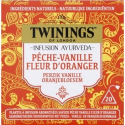Twinings Infusion ayuverda pêche vanille fleur oranger-x20