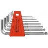 PB Swiss Tools Jeu de clés mâles coudées 6 pans, avec tête sphérique chromé, Nombre de tournevis 8 212.H-8