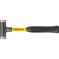 PB Swiss Tools Maillet anti-rebond avec embouts en cuivre Manche en Superglas, Diamètre de la tête du maillet 24 mm 308.24CU