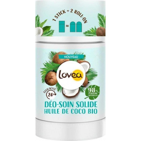 LOVEA Déo-Soin Solide Huile de Coco Bio 50g