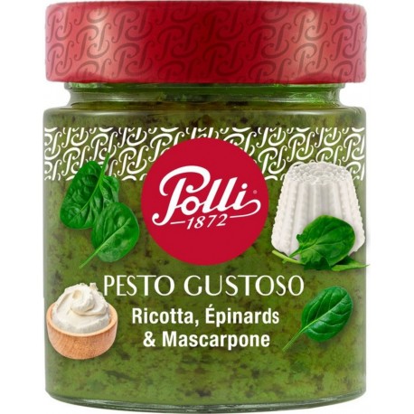 POLLI Sauce Pesto Ricotta Epinards et Mascarpone 140g