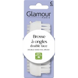 GLAMOUR PARIS Brosse à Ongles Double Face l'unité
