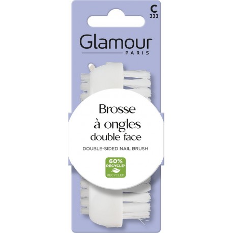 GLAMOUR PARIS Brosse à Ongles Double Face l'unité