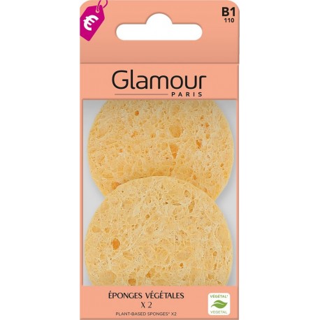 GLAMOUR PARIS Eponges Végétales lot de 2