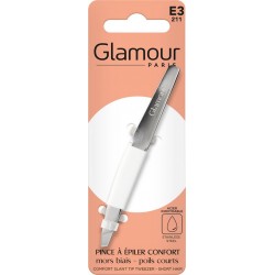 GLAMOUR PARIS Pince à Epiler Inox Mors Biais Confort l'unité